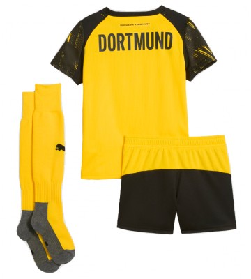 Borussia Dortmund Hjemmebanetrøje Børn 2025-26 Kortærmet (+ Korte bukser)